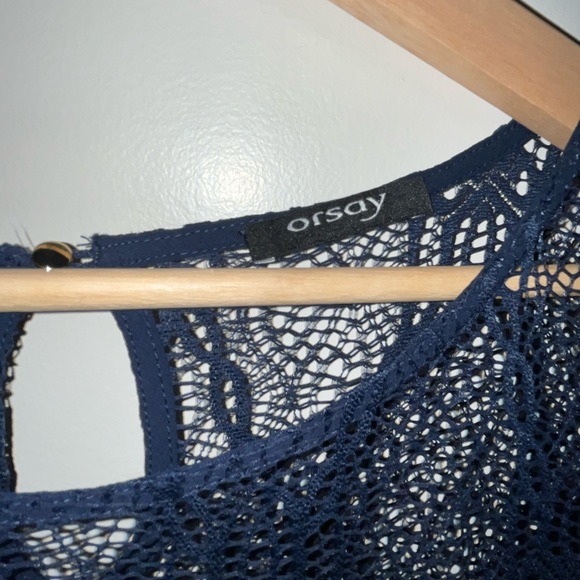 Orsay Navy Lace Dress - Picture 6 of 8